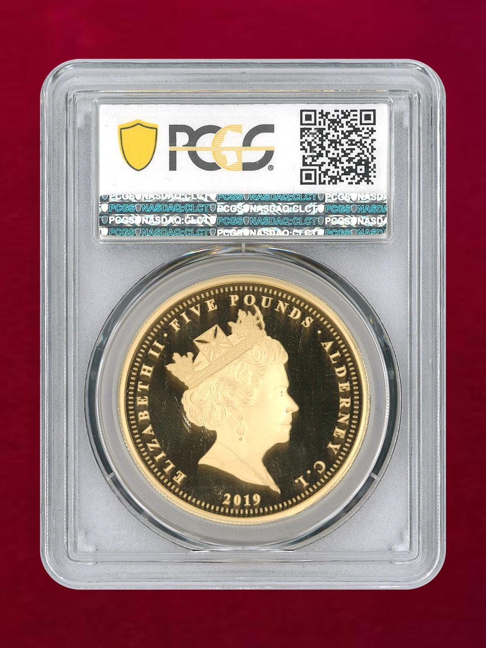 【オルダニー島】ウナ＆ライオン 5ポンド 金貨 プルーフ 2019 PCGS PR70DCAM［F-0000005］