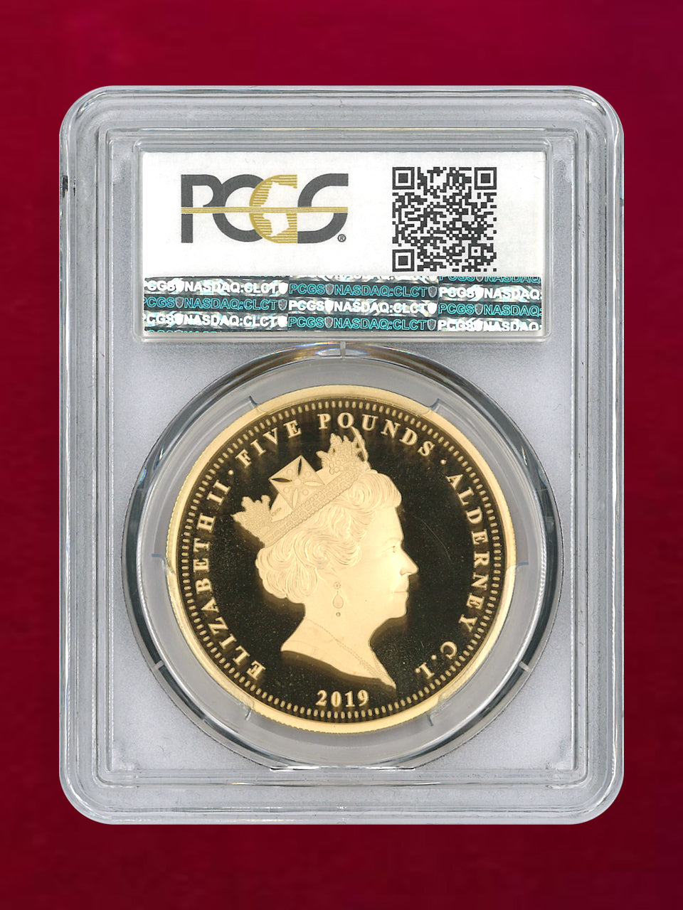 【オルダニー島】ウナ＆ライオン 5ポンド 金貨 プルーフ 2019 PCGS PR70DCAM［F-0000007］