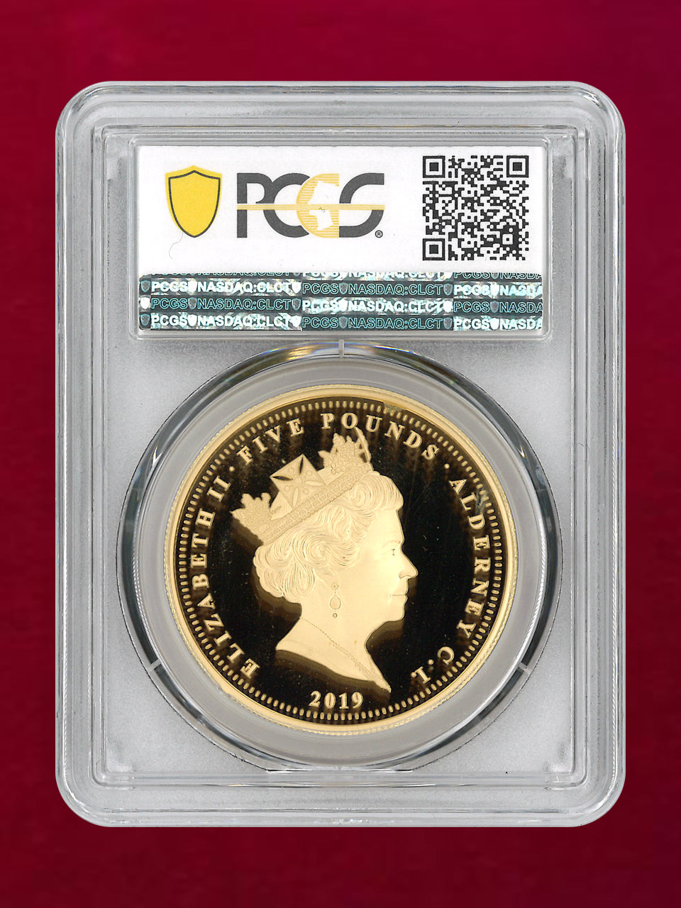 [Alderney] Una and the Lion 5 pound gold coin, Proof, 2019, PCGS PR70DCAM [F-0000004]