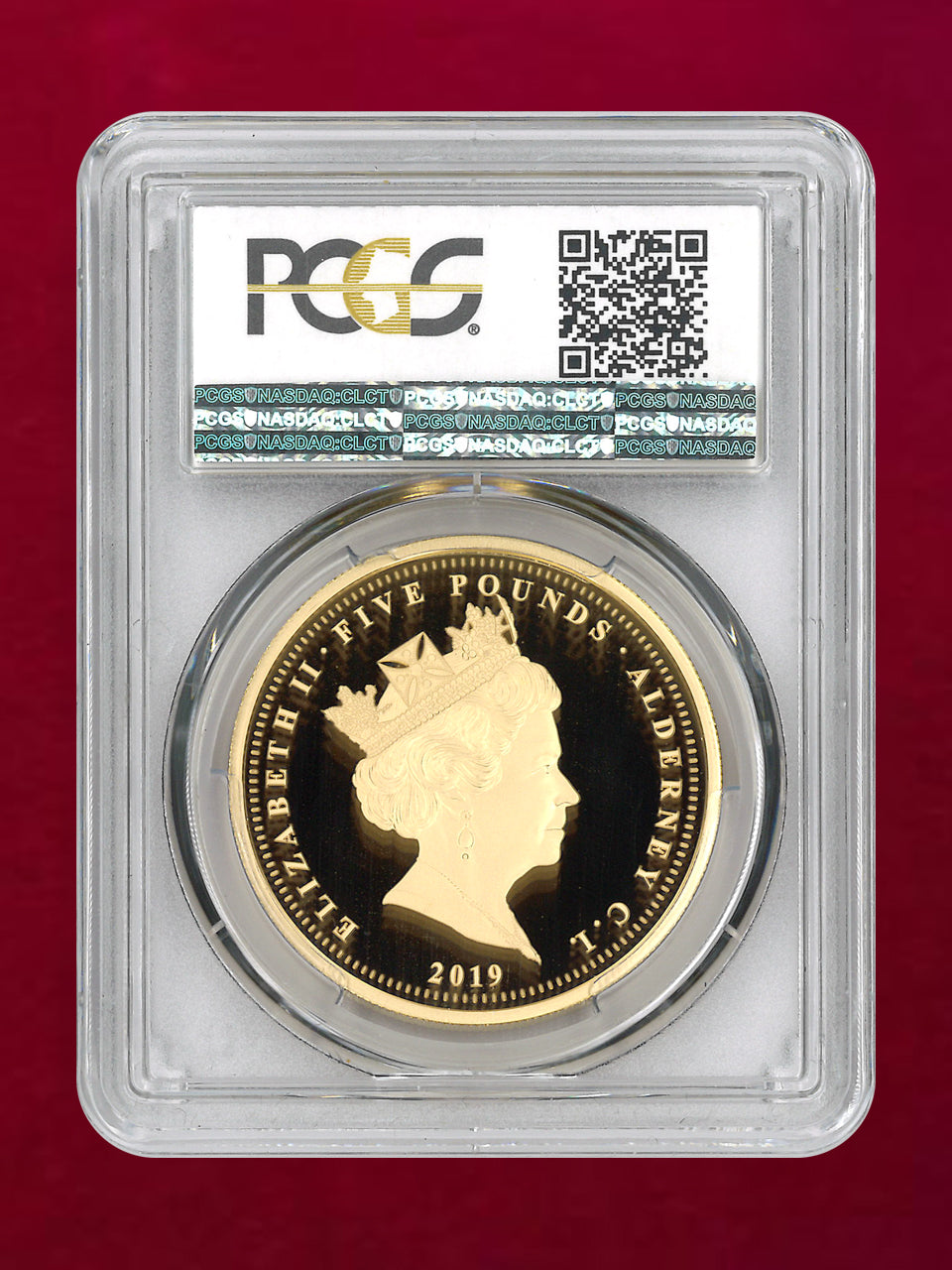 オルダニー島】ウナ＆ライオン 5ポンド 金貨 プルーフ 2019 PCGS