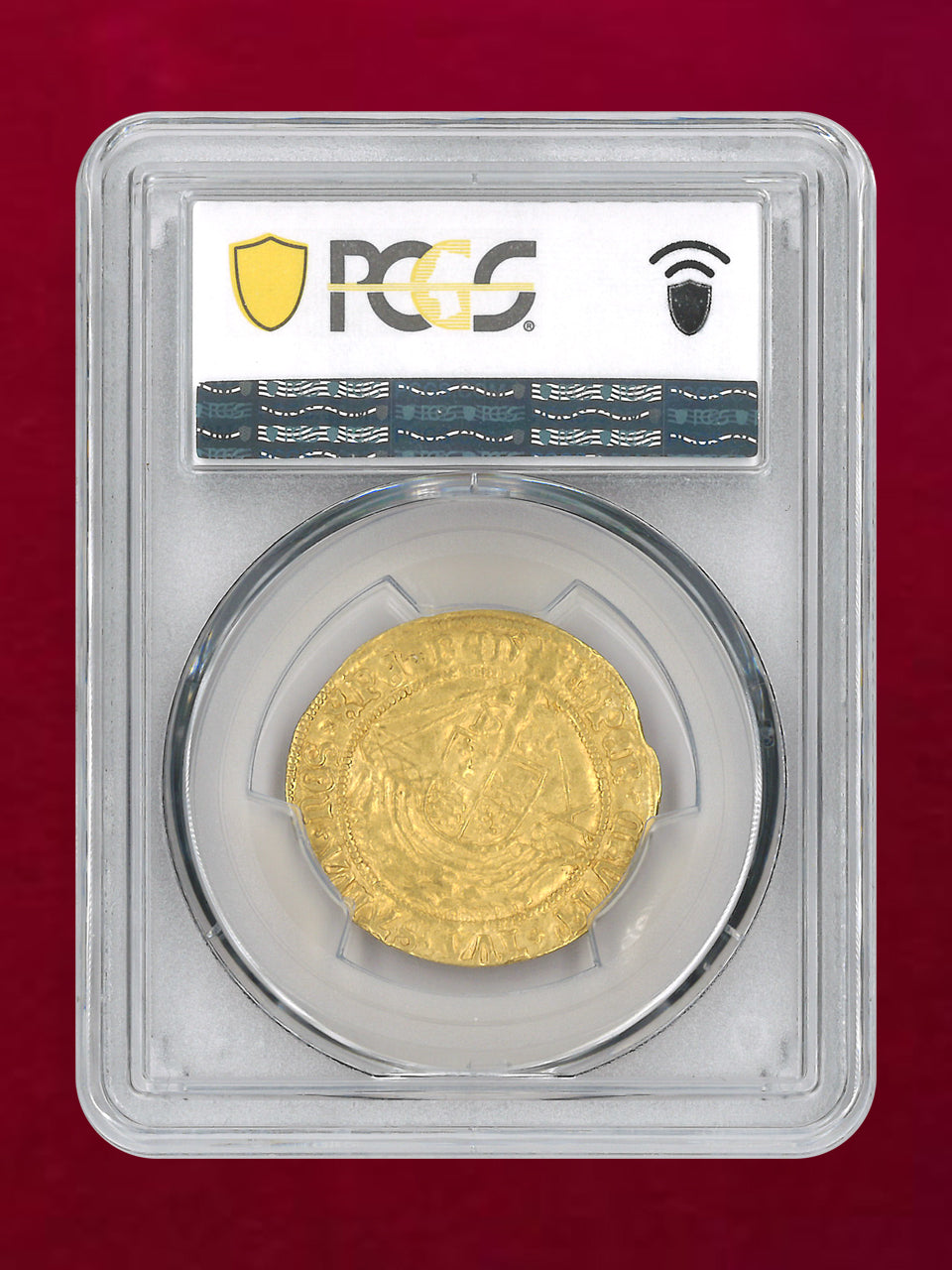 【イギリス】Angel 金貨 Great Britain Portcullis Crowned (1509-26) PCGS AU55［F-0000015］