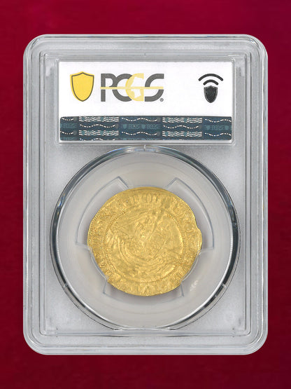 【イギリス】Angel 金貨 Great Britain Portcullis Crowned (1509-26) PCGS AU55［F-0000015］