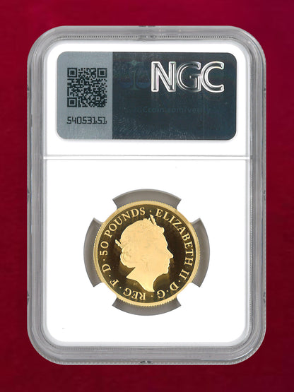 【イギリス】ブリタニア金貨30周年記念 プルーフ金貨 6枚セット 2017 NGCスラブ入り［F-0000020］