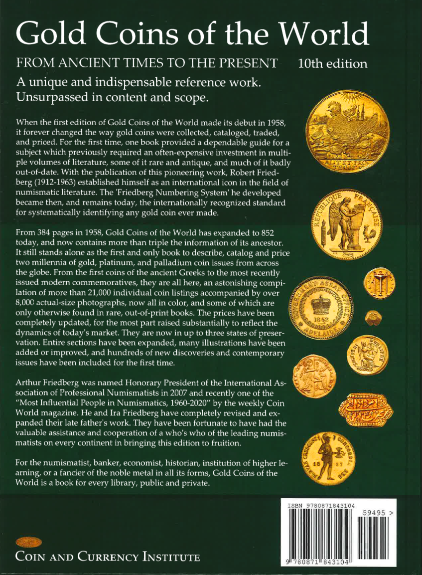 Gold Coins of the World by Friedberg, 10th Edition [E-0000016]